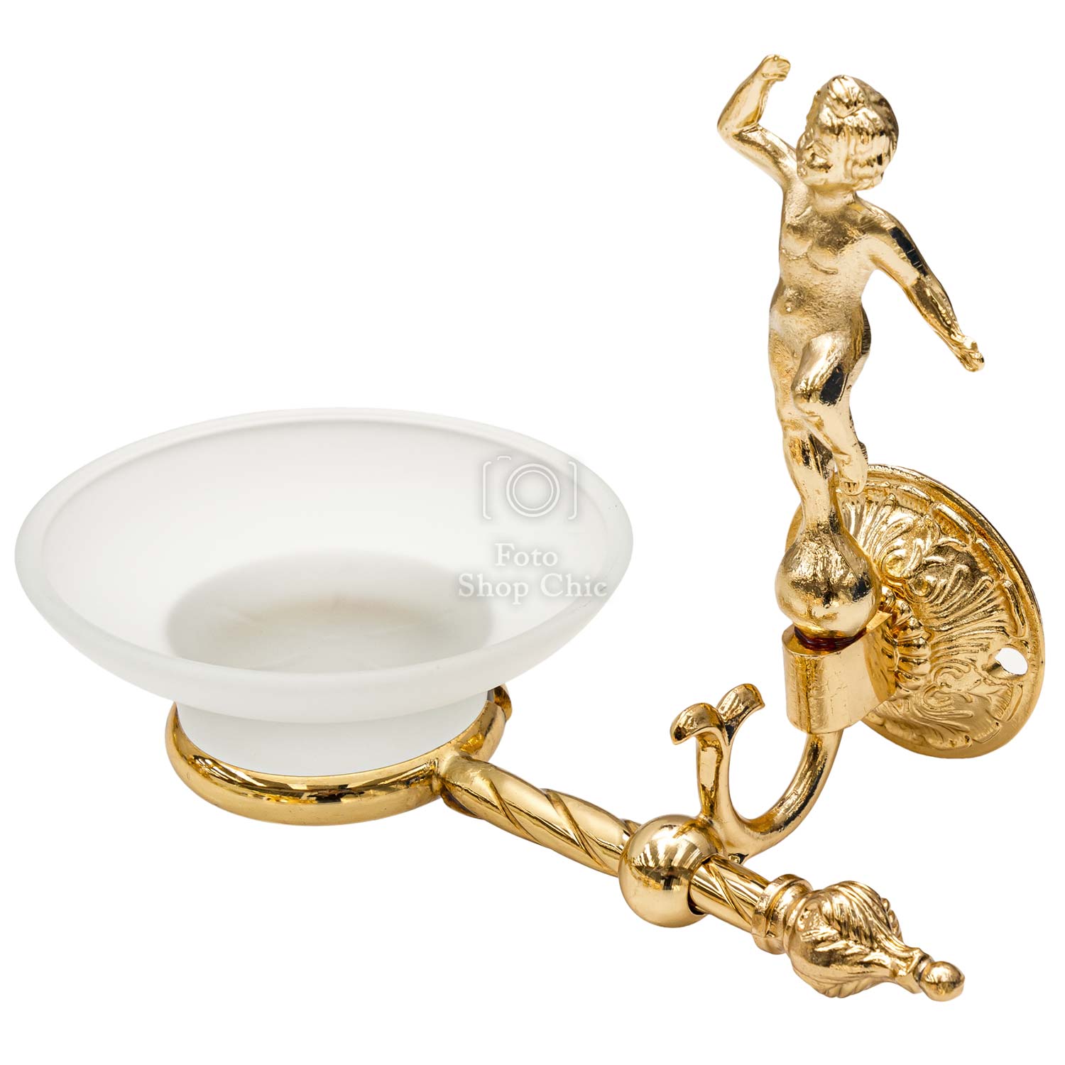 Set completo accessori bagno barocco Giove Oro lucido 