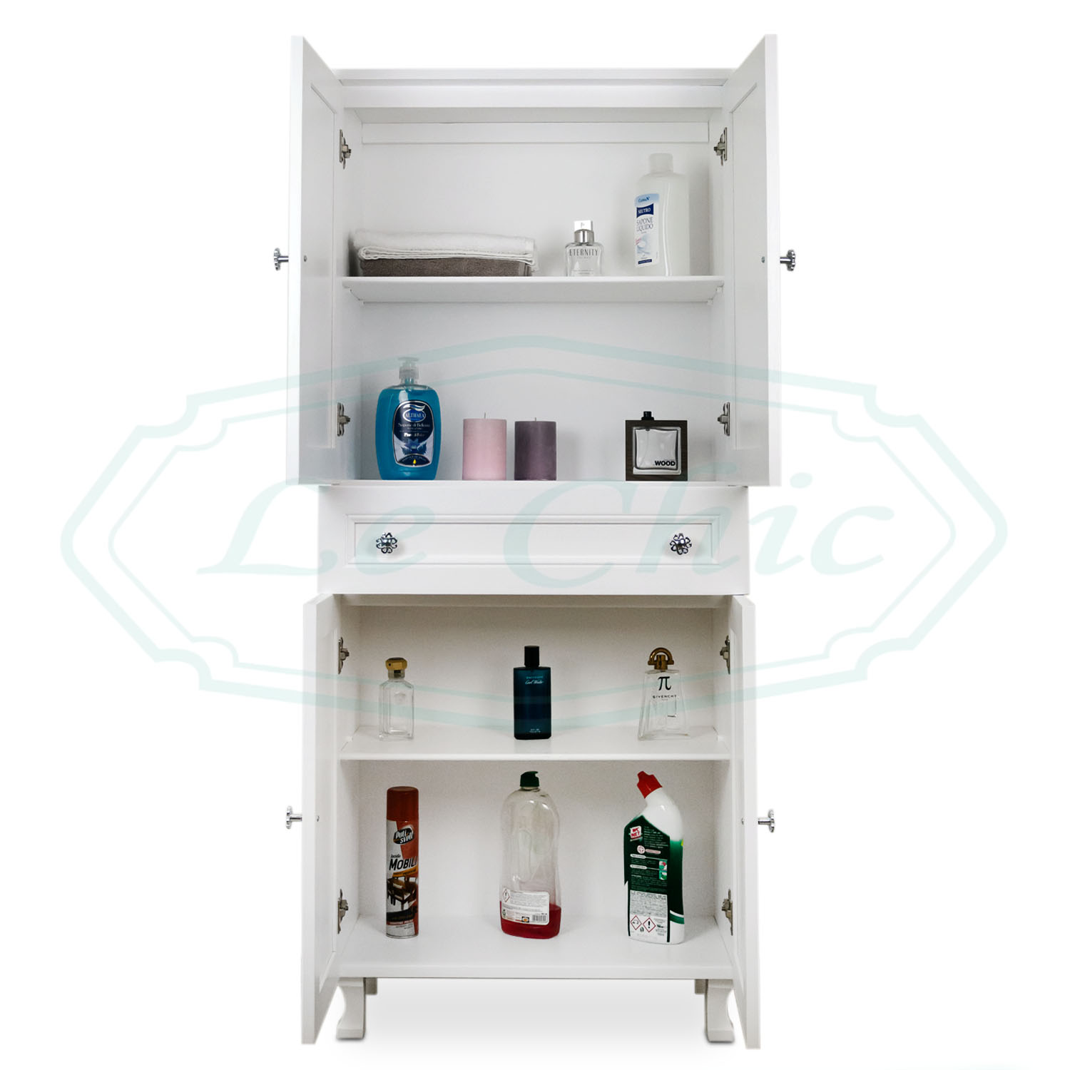 Colonna Bagno Economica 150 cm a due ante reversibile e cassetto