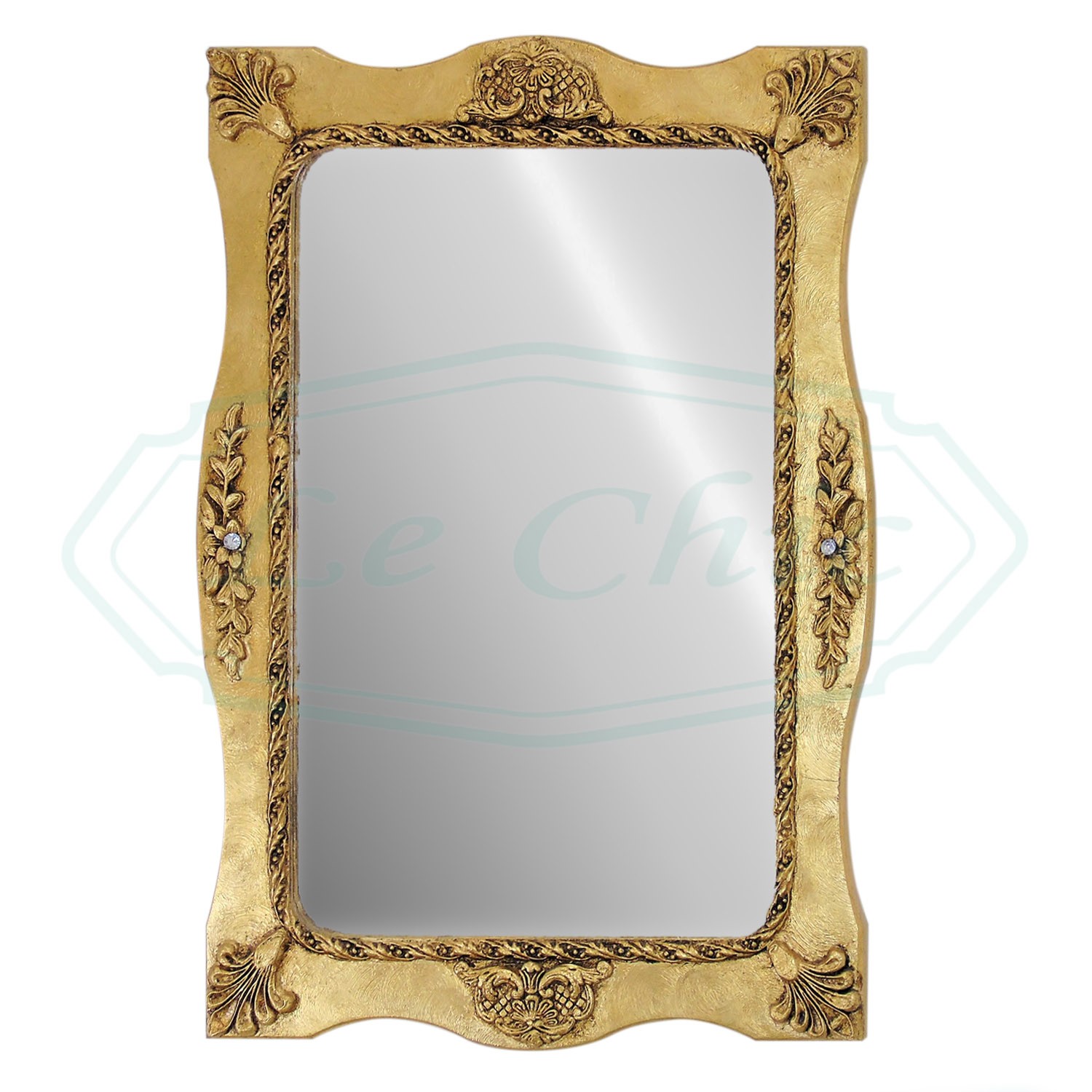 Specchio stile barocco oro foglia 53 x 72 cm specchiera dorata - Le Chic  Arredamenti
