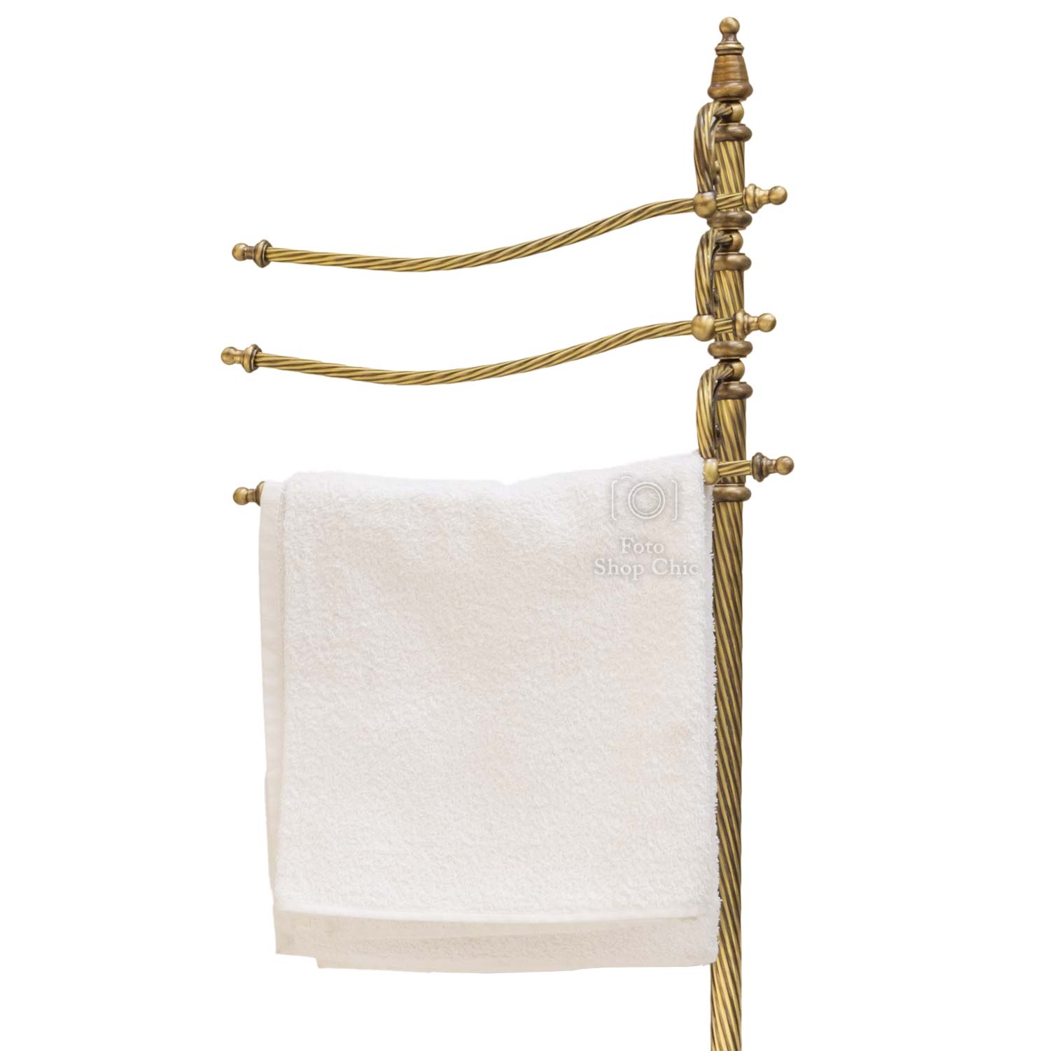 Piantana combinata Edera porta asciugamani in ottone 
