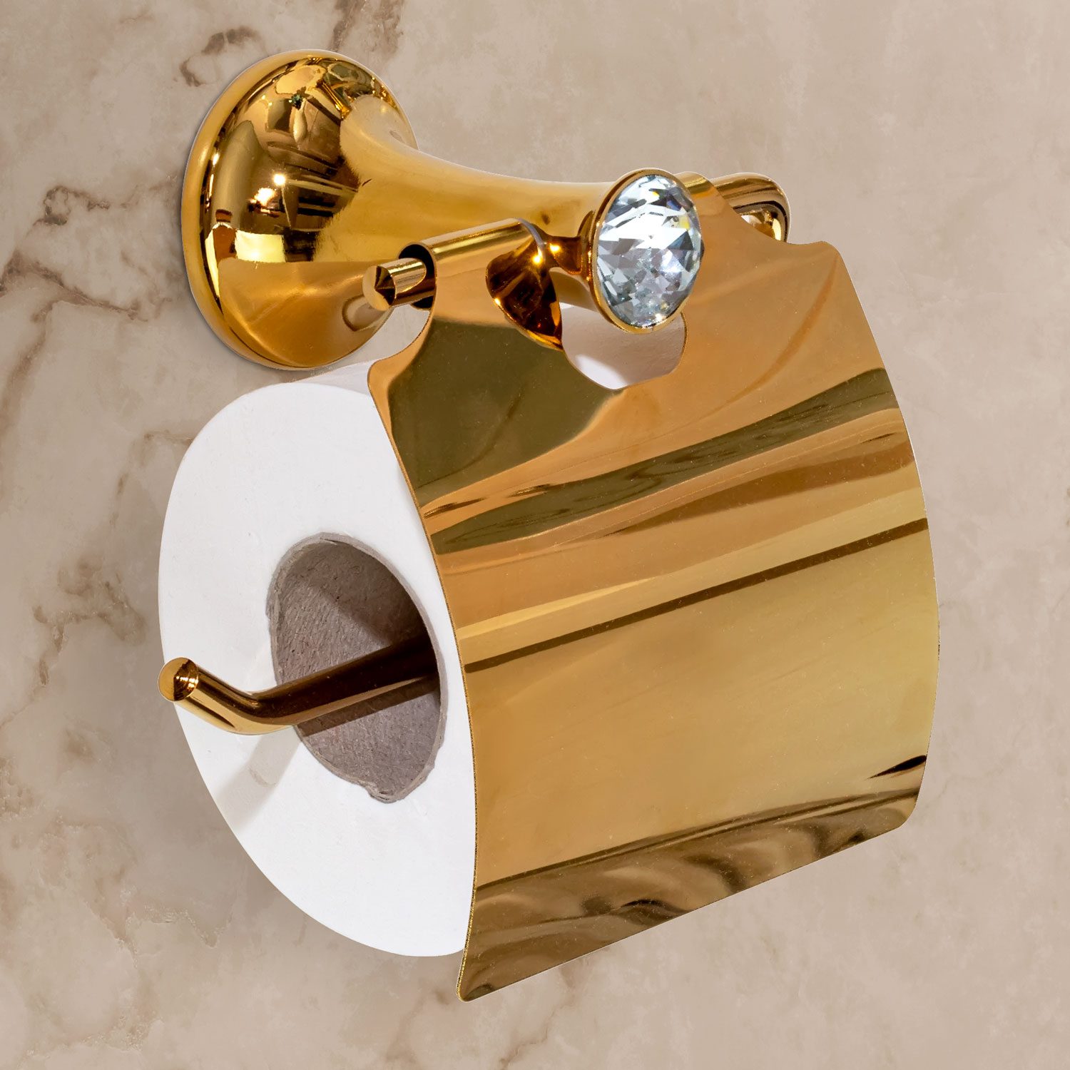 Accessori bagno Oro Pleiadi con brillanti stile Swarovski 6 pezzi 