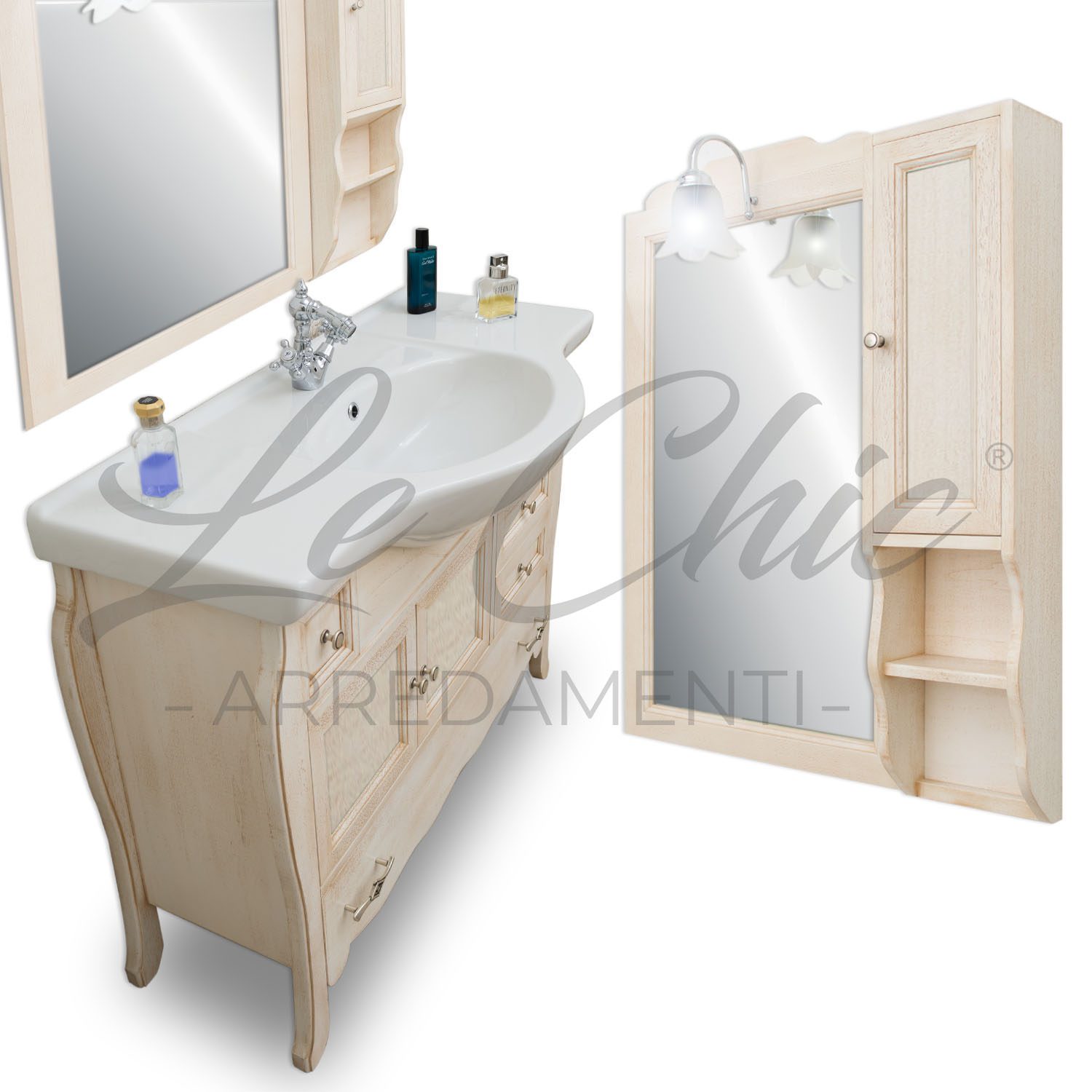 Mobile bagno Artigianale Set accessori bagno in legno con uno