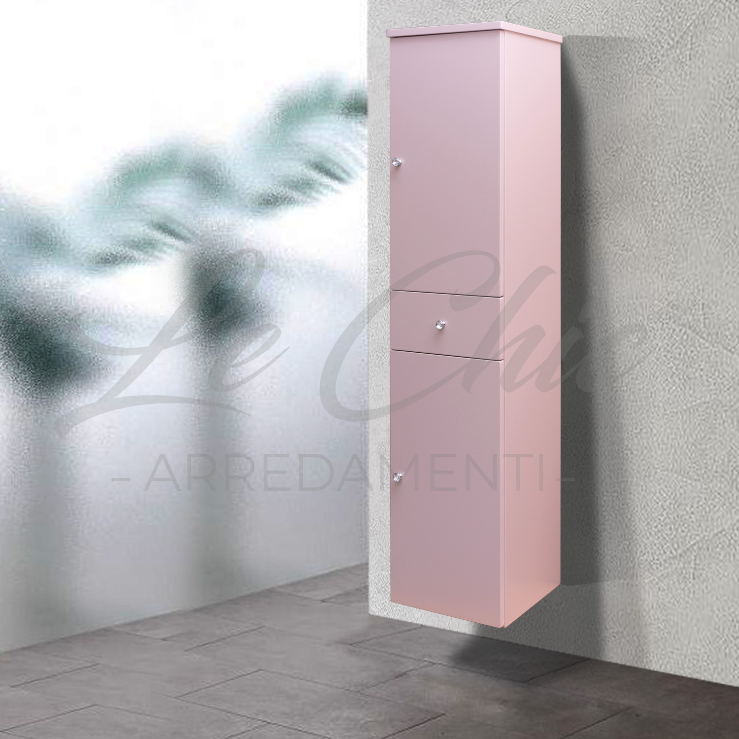 Colonna bagno sospesa Moderna pink 150cm - Le Chic Arredamenti